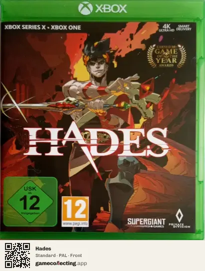 Hades Xbox One, PAL box front