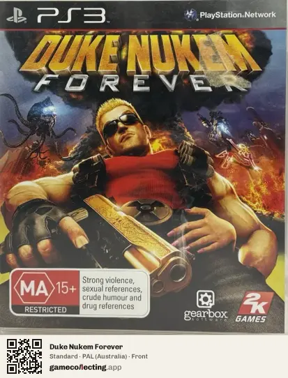 Duke Nukem Forever PlayStation 3, Australia box front