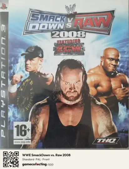 WWE SmackDown vs. Raw 2008 PlayStation 3, PAL box front