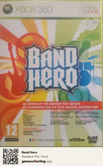 Band Hero Xbox 360, PAL box front