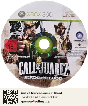 Call of Juarez: Bound in Blood Xbox 360, PAL disc