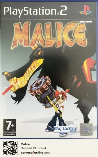 Malice PlayStation 2, PAL box front