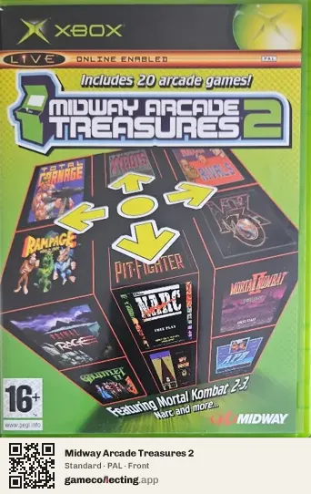 Midway Arcade Treasures 2 Xbox, PAL box front