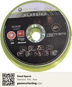 Dead Space Xbox 360, PAL disc