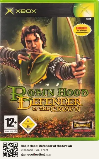 Robin Hood: Defender of the Crown Xbox, PAL box front