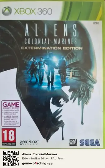 Aliens: Colonial Marines Xbox 360, PAL box front