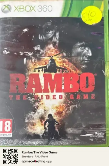 Rambo: The Video Game Xbox 360, PAL box front