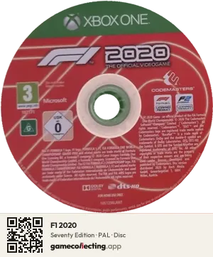 F1 2020 Xbox One, PAL disc