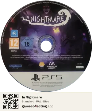 In Nightmare PlayStation 5, PAL disc