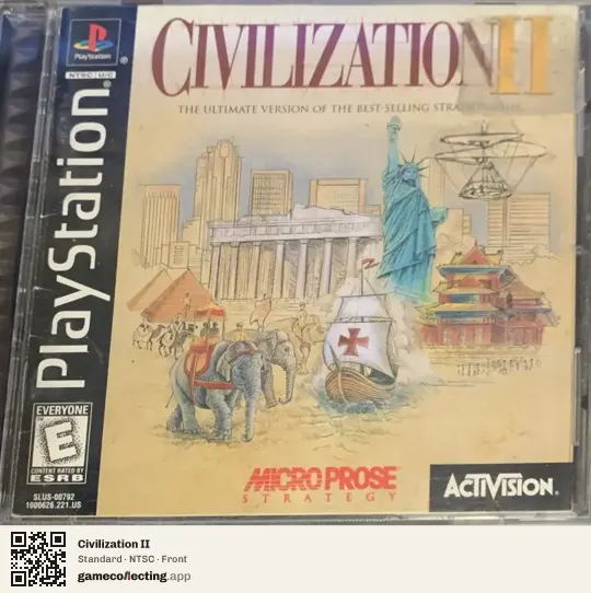 Civilization II PlayStation, NTSC box front