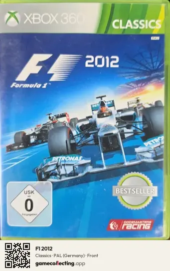 F1 2012 Xbox 360, Germany box front