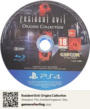 Resident Evil: Origins Collection PlayStation 4, PAL disc