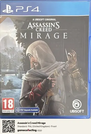 Assassin's Creed Mirage PlayStation 4, United Kingdom box front