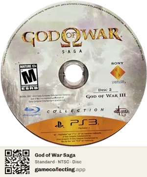 God of War Saga PlayStation 3, NTSC disc