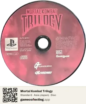 Mortal Kombat Trilogy PlayStation, Asia disc