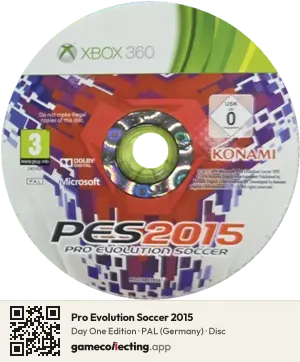 Pro Evolution Soccer 2015 Xbox 360, PAL disc