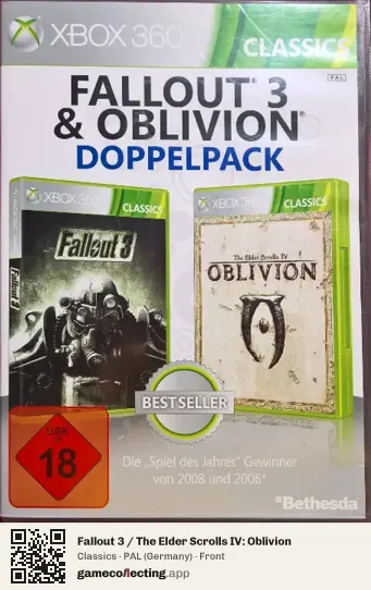 Fallout 3 / The Elder Scrolls IV: Oblivion Xbox 360, Germany box front