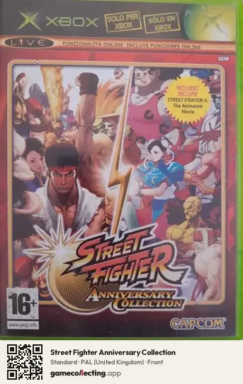 Street Fighter Anniversary Collection Xbox, United Kingdom box front