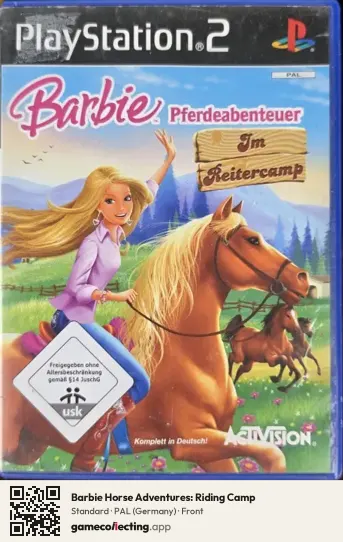 Barbie Horse Adventures: Riding Camp PlayStation 2, Germany box front