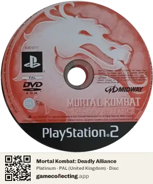 Mortal Kombat: Deadly Alliance PlayStation 2, PAL disc