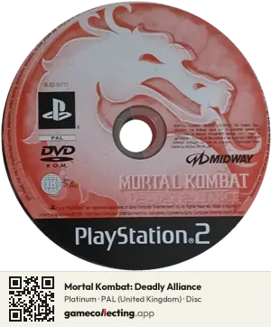 Mortal Kombat: Deadly Alliance PlayStation 2, PAL disc