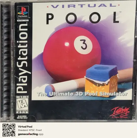 Virtual Pool PlayStation, NTSC box front