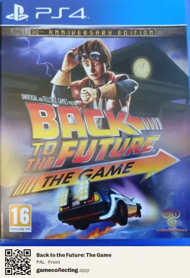 Back to the Future: The Game PlayStation 4, PAL box front