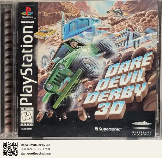 Dare Devil Derby 3D PlayStation, NTSC box front