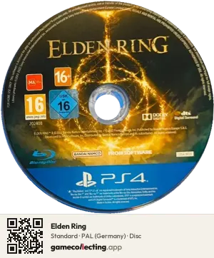 Elden Ring PlayStation 4, PAL disc