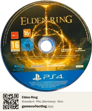 Elden Ring PlayStation 4, PAL disc