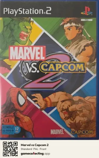 Marvel vs Capcom 2 PlayStation 2, PAL box front
