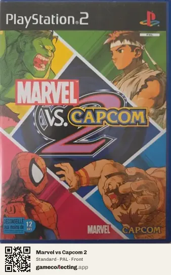 Marvel vs Capcom 2 PlayStation 2, PAL box front