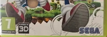 Sonic Generations, the PEGI square on its front