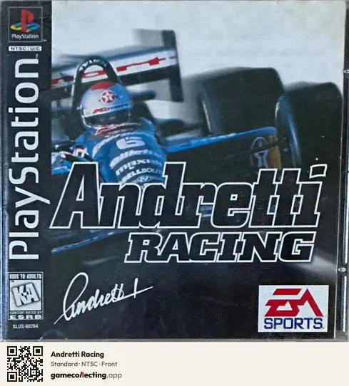 Andretti Racing PlayStation, NTSC box front
