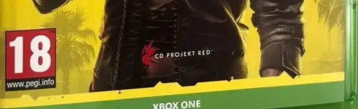 Cyberpunk 2077, the PEGI square on its front
