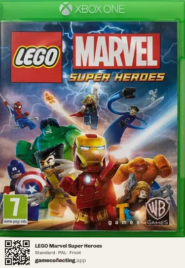 LEGO Marvel Super Heroes Xbox One, PAL box front