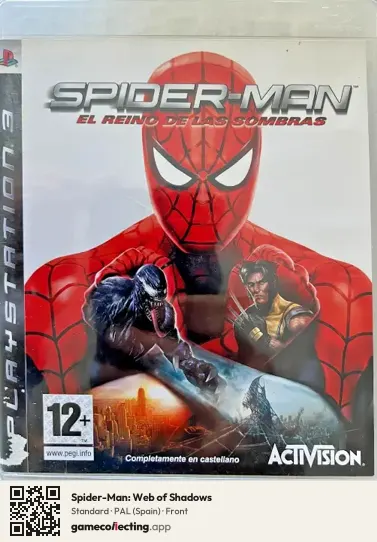 Spider-Man: Web of Shadows PlayStation 3, Spain box front
