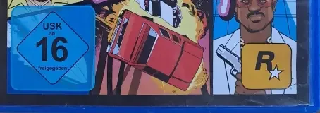 Grand Theft Auto: Vice City, the USK square on its front