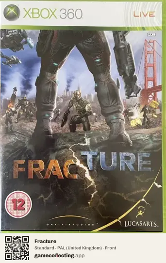 Fracture Xbox 360, United Kingdom box front