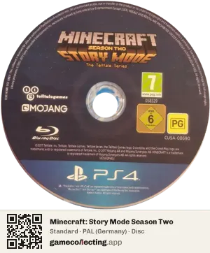Minecraft: Story Mode Season Two PlayStation 4, PAL disc