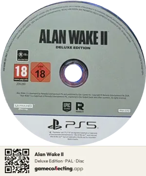 Alan Wake II PlayStation 5, PAL disc