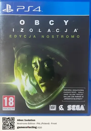 Alien: Isolation PlayStation 4, Poland box front