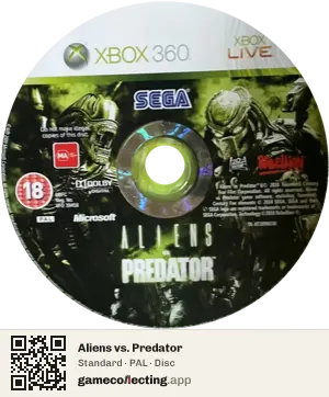 Aliens vs. Predator Xbox 360, PAL disc