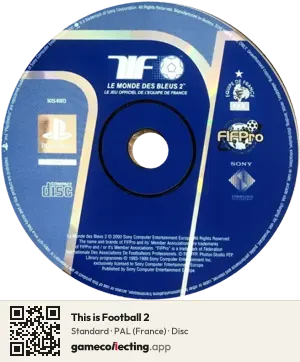 This is Football 2 PlayStation, PAL disc