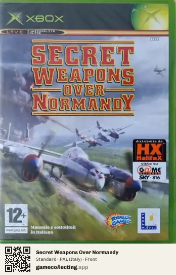 Secret Weapons Over Normandy Xbox, Italy box front