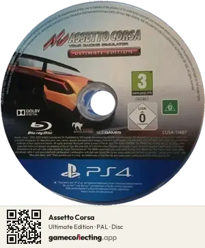 Assetto Corsa PlayStation 4, PAL disc