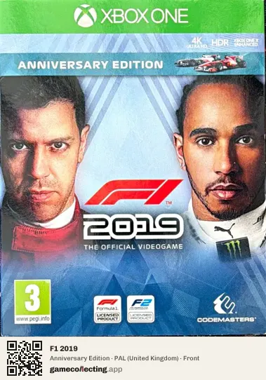 F1 2019 Xbox One, United Kingdom box front