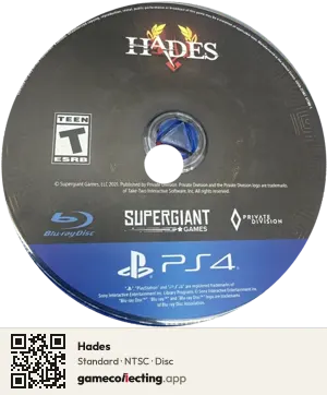 Hades PlayStation 4, NTSC disc