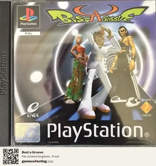 Bust a Groove PlayStation, United Kingdom box front