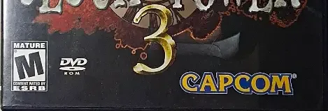 Clock Tower 3, the ESRB box on its front